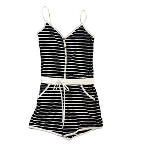NWT Navy and White Striped Romper